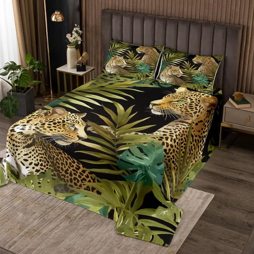 Vista 37 de Erosebridal Juego de ropa de cama tamaño individual con estampado de flores rojas y rosas rojas, microfibra suave de lujo, color negro y marrón