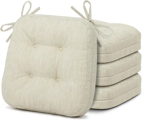 Vista 8 de Shinnwa Juego de 2 cojines para silla de comedor, cojines para silla de cocina de espuma viscoelástica de doble capa, almohadillas de asiento