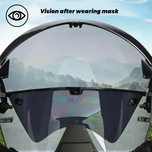 Vista 9 de WHKJSS Techwear - Máscara Cyberpunk para hombre, impermeable, festival de música, Halloween, fiesta, uso de fotografía de video, tira de luz LED