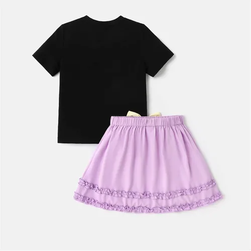 Vista 3 de L.O.L. Surprise! Girls Kids Clothes Outfits Girls Cotton Tops Tee Tshirts Dress Skirt Set