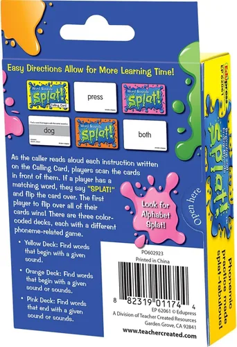 Vista 4 de Teacher Created Resources Sonidos de principio y final Splat™ Grados de juego K-2 (EP62061)