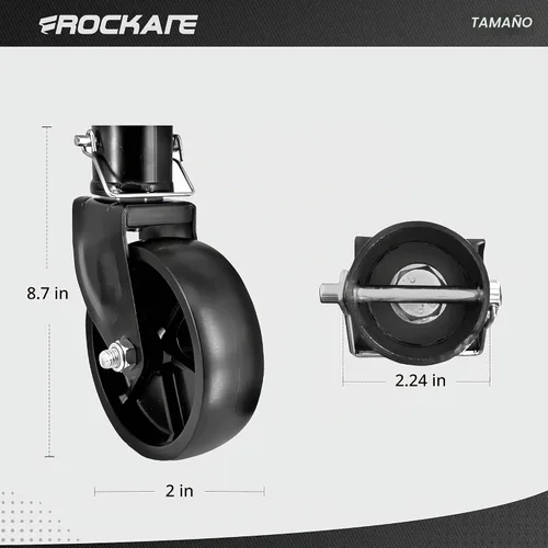 Vista 2 de Rockane - Rueda giratoria de repuesto para remolque de 6 pulgadas