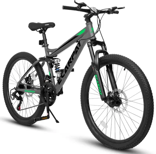 Vista 22 de Full Suspension Mountain Bike 21-Speed Verde