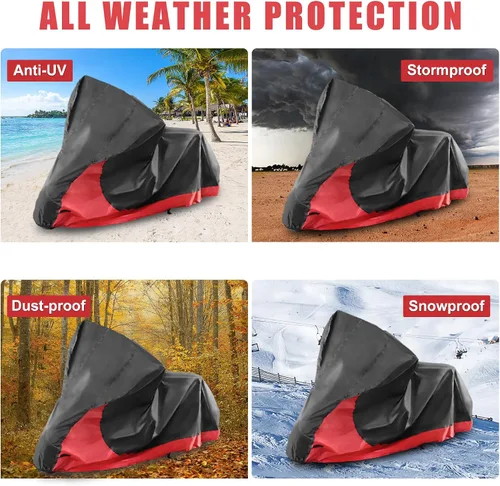 Vista 6 de X AUTOHAUX Funda impermeable para motocicleta 2 en 1, protector de lluvia y polvo para Harley Street Glide FLHX Road Glide FLTRX 1250 Sportster S