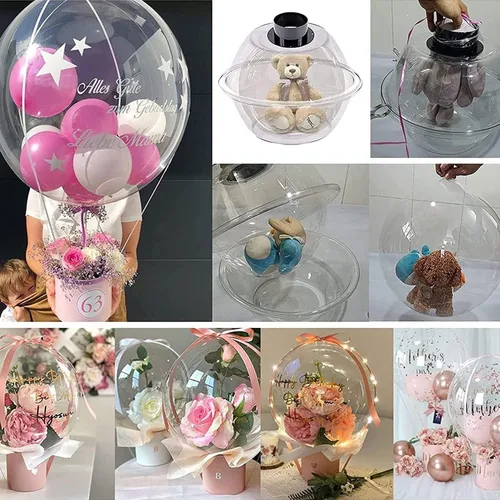 Vista 2 de Máquina de relleno de globos, kit de herramientas de relleno para regalos, decoración de bodas, fiestas, Navidad, expansor de globos, máquina