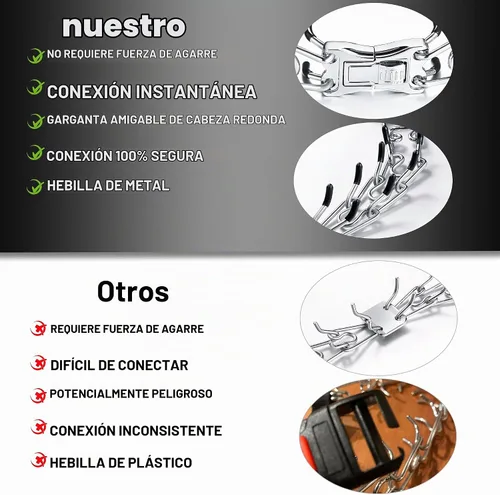 Vista 5 de DEYACE Collar ajustable de acero inoxidable para perros