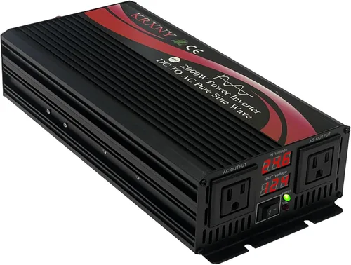 Vista 3 de Inversor de corriente 2000 W, 24 V CC a 110 V 120 V CA, convertidor