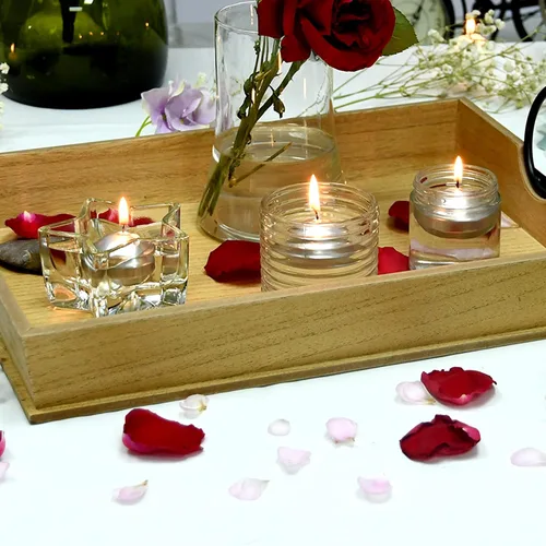 Vista 4 de Zest Candle Velas flotantes de 24 piezas, 1.75 pulgadas, plata metálica