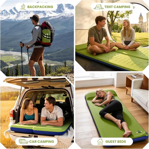 Vista 9 de TEKIK Almohadilla de dormir de espuma viscoelástica autoinflable