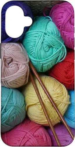 Vista 23 de Knitting and Crochet Colorful Yarn Photo Knitting Needles Case for iPhone 17