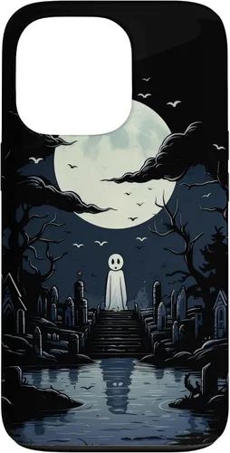 Vista 10 de iPhone 16 Ghost Halloween Cemetery Scary Creepy Case