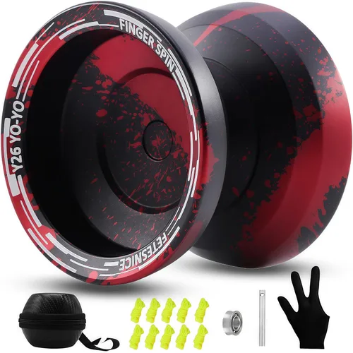 Vista 7 de FETESNICE Yoyo profesional de mariposa Y26 - Yoyo giratorio de dedo de doble modo receptivo/no responde, para niños, adultos y jugadores