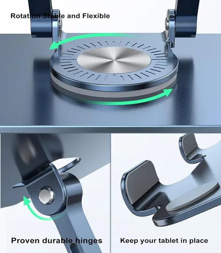 Vista 6 de JOIOT Soporte ajustable para tablet para escritorio, soporte portátil plegable