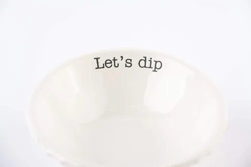 Vista 8 de Mud Pie Circa Lets Dip Set Blanco 2" x 6