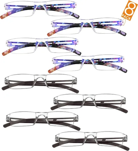 Vista 14 de LifeArt Lentes de bloqueo de luz azul, antifatiga ocular, anteojos de lectura para computadora, anteojos de juegos, gafas de TV para mujeres