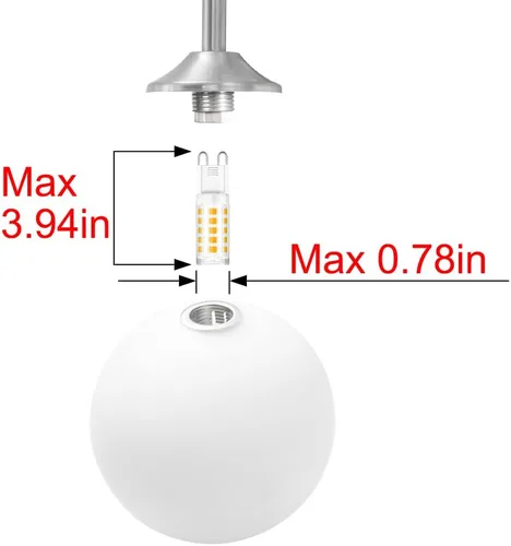 Vista 8 de Luces modernas de tocador de baño de níquel cepillado de 2 luces, accesorios de iluminación de baño sobre espejo con pantalla de globo de vidrio