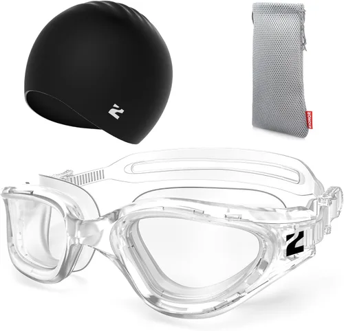 Vista 29 de ZIONOR Gafas de natación para adultos, G1 Air con protección UV antivaho y a prueba de fugas, ajuste cómodo para adultos, hombres y mujeres, incluye