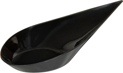 Vista 2 de Restaurantware - Cucharas de lágrima de 4 x 2 pulgadas, 20 cucharas de aperitivo - Cuenca desechable, con sangría, cucharas de degustación de Negro