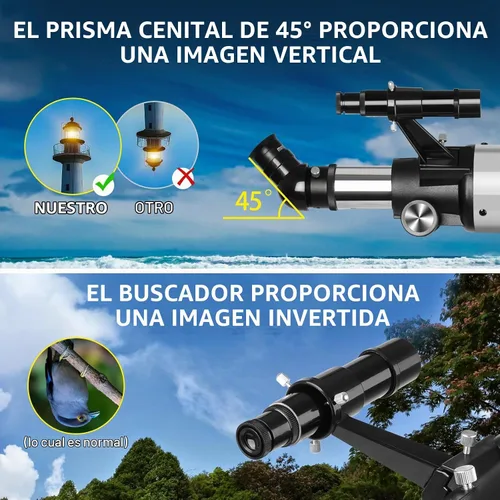 Vista 6 de Telescopio de apertura de 3.543 in y 23.622 in para adultos, regalo