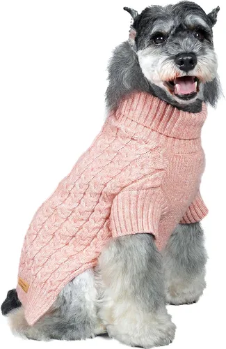 Vista 16 de KYEESE Suéteres para perros pequeños, suéter para mascotas con bloques de color macho, suéter para mascotas con hilo mullido, suéter de punto