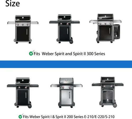 Vista 4 de 7658 Plancha de hierro fundido esmaltado para Weber Spirit 200/300, antiadherente de alta calidad fácil de limpiar, compatible con Spirit I/II