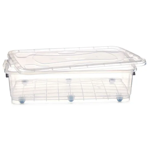 Vista 4 de Caja de Almacenamiento con Ruedas Kipit Transparente Plástico 40 L 46,5 x 20 x 72,2 cm (6 Unidades)