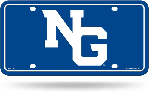 Vista 62 de NCAA etiqueta de metal para auto, negro
