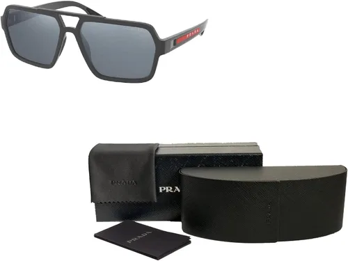 Vista 3 de Prada PS01XS Rectangle Sunglasses for Men + BUNDLE With Designer iWear Complimentary Eyewear Kit