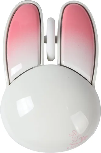 Vista 10 de Ratón inalámbrico Bluetooth lindo conejito de doble modo ratón portátil pequeño 2.4G ratón óptico con receptor USB silencioso azul Kawaii conejo