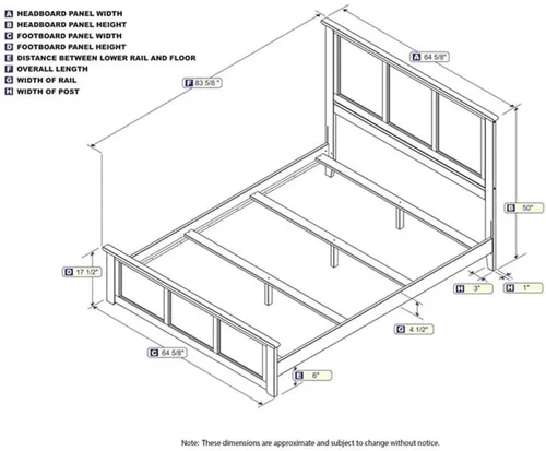 Vista 3 de Cama con plataforma de panel Queen en blanco