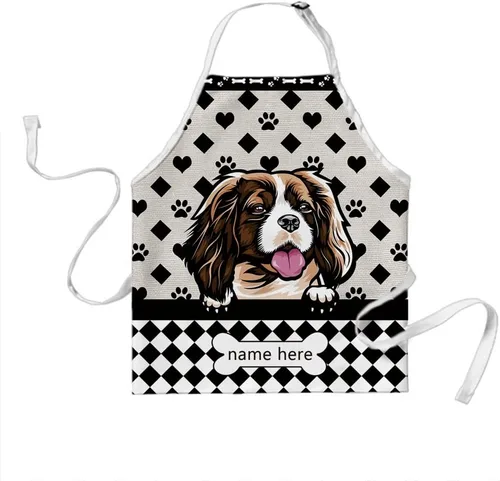Vista 15 de Delantal lindo de lunares de perro personalizado Peeking Dog Boxer, Boxer-2