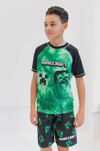 Vista 2 de Minecraft Traje de baño UPF 50+ para niños pequeños y grandes (4T - 18-20)