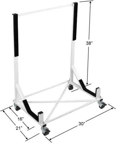 Vista 3 de URO Parts TC107WHITE - Carro de tapa dura, blanco, con cubierta