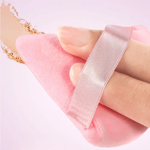 Vista 4 de 12DP12LP - 24 piezas de soplo de polvo, de algodón triangular, lavable para la cara, para polvo suelto, cuerpo, base cosmética, esponja