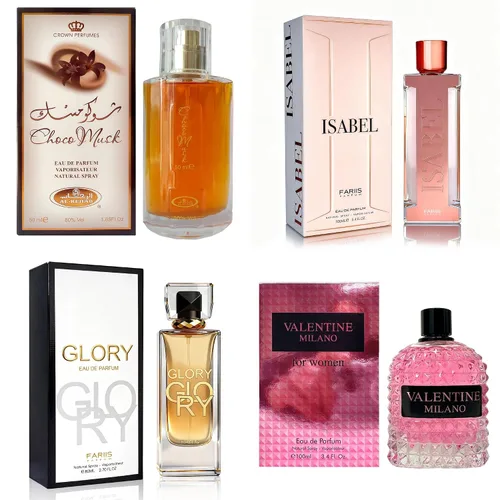 Vista 38 de AFLUXE Set de perfume para mujer, 4 piezas, colección Eau De Parfum de larga duración, almizcle Choco/Milano Mujer/6pm Rosa/7AM Fresh