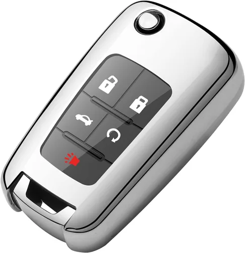 Vista 7 de Tukellen Funda para llavero Chevrolet de alta calidad, TPU suave, protección completa, compatible con Chevy Camaro, Cruze, Impala, Equinox, Volt