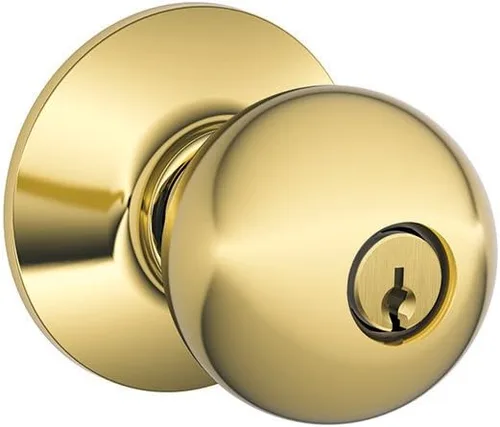 Vista 8 de SCHLAGE F10ORB609 Pomo de paso de órbita, latón antiguo