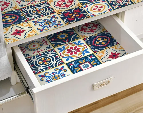 Vista 3 de CiCiwind Papel de contacto, bonito papel tapiz adhesivo para estantes y cajones para encimeras, estantes, cajones, decoración de papel, estanterías
