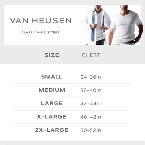 Vista 4 de Van Heusen Camisetas para hombre Camisetas suaves y transpirables con cuello en V (paquete de 4)