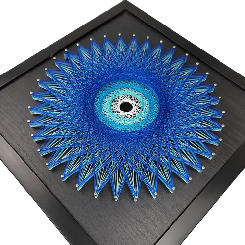 Vista 9 de EYANKUNG Kit de Arte de Cuerdas 3D DIY para Manualidades para Adultos Principiantes, Regalo Único para Mujeres (Nido de Pájaro 12 x 12 pulgadas)