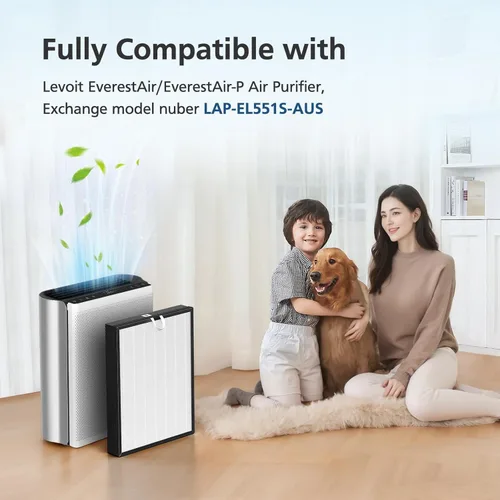Vista 2 de EverestAir - Filtro de repuesto para LEVOIT, compatible con purificador de aire LEVOIT EverestAir y EverestAir-P, repuesto