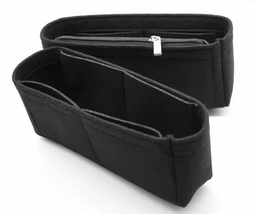 Vista 2 de Lckaey Organizador de inserción de bolso para chanel pequeño bolso clásico con solapa, organizador de fieltro para bolso premium sin