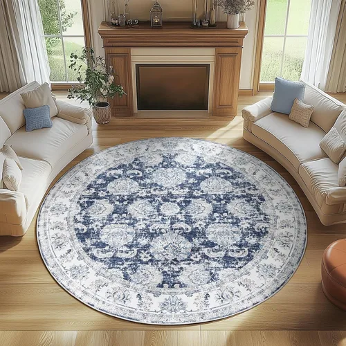 Vista 109 de jinchan Fiora - Alfombra lavable de área pequeña, alfombra de entrada floral de medio círculo de 2 x 3, tapete de media luna de pelo bajo, suave