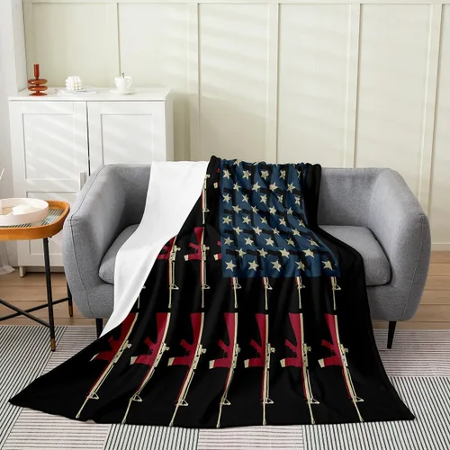 Vista 13 de Erosebridal Manta de pingüino de 40 x 50 pulgadas para niños y niñas, manta de franela gris blanca y negra con diseño de animales antárticos