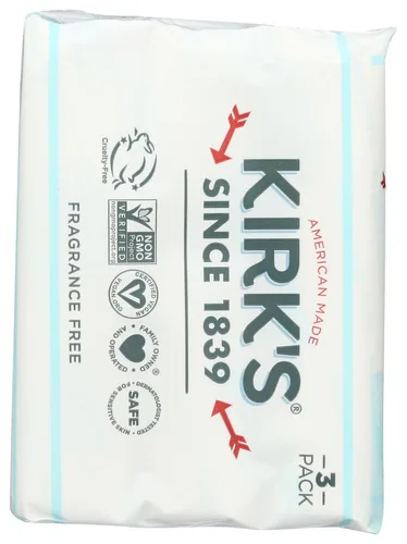 Vista 2 de Kirk's Barra de jabón 3pk Frag Free