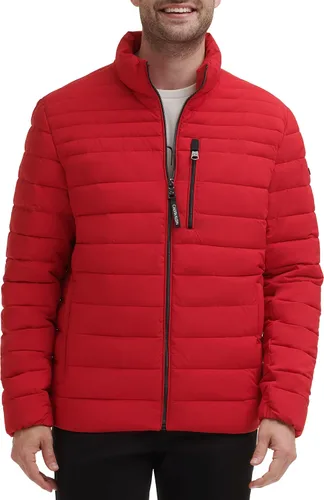 Vista 14 de Calvin Klein Abrigo acolchado con cremallera completa para hombre Negro