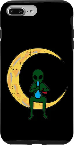 Vista 12 de iPhone 16 Alien Smoking Bong High Moon Cool Weed CBD Cannabis Gift Case