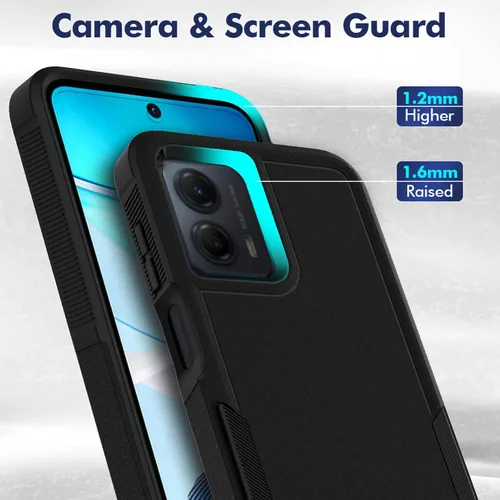 Vista 5 de Funda para Moto G 5G 2023 / Moto G Power 5G 2023: funda protectora de doble capa de servicio pesado resistente para teléfono celular a prueba