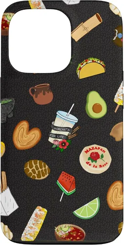 Vista 10 de Funda para iPhone 14 Pro Black Antojitos Mexican Food Latino Tacos Pan Dulce