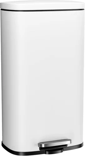 Vista 10 de Arlopu Cubo de basura de acero inoxidable de 8/13.2 galones, cubo de basura de cierre suave con cubo interior de plástico extraíble, a prueba